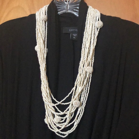 Beaded ivory multi strand necklace - Picture 4 of 4